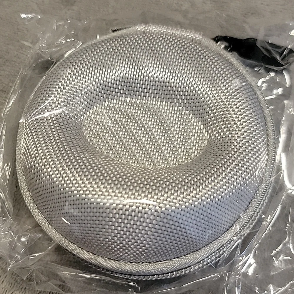 NEW Invicta Silver Round Zipper Travel Watch Accessory Case Mens Womens Unisex